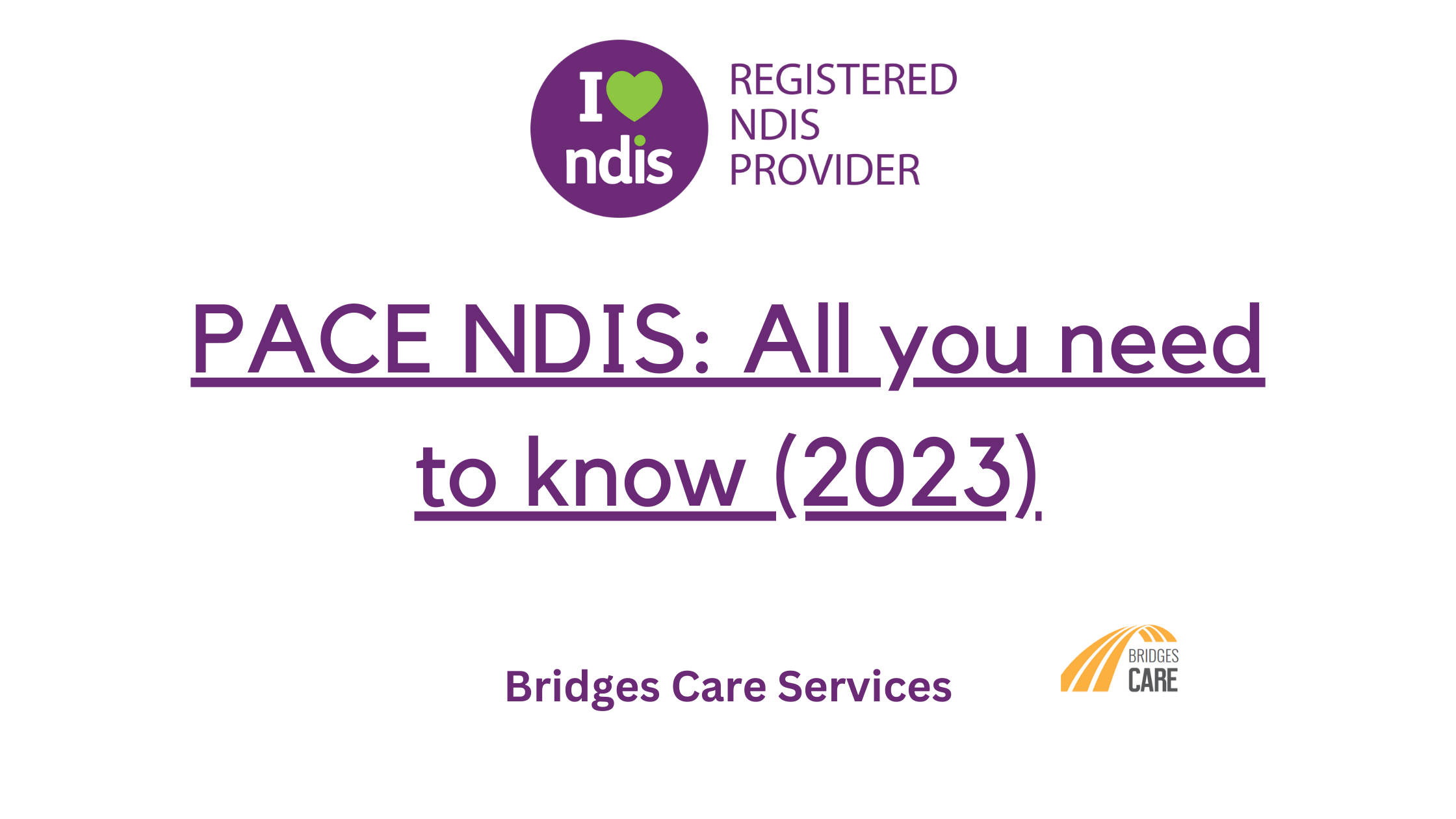 PACE NDIS: All you need to know (2023) | Bridges Care Services ...